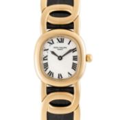 A LADIES 18K SOLID GOLD PATEK PHILIPPE GOLDEN ELLIPSE WRIST WATCH CIRCA 1990s, REF. 4830 WITH