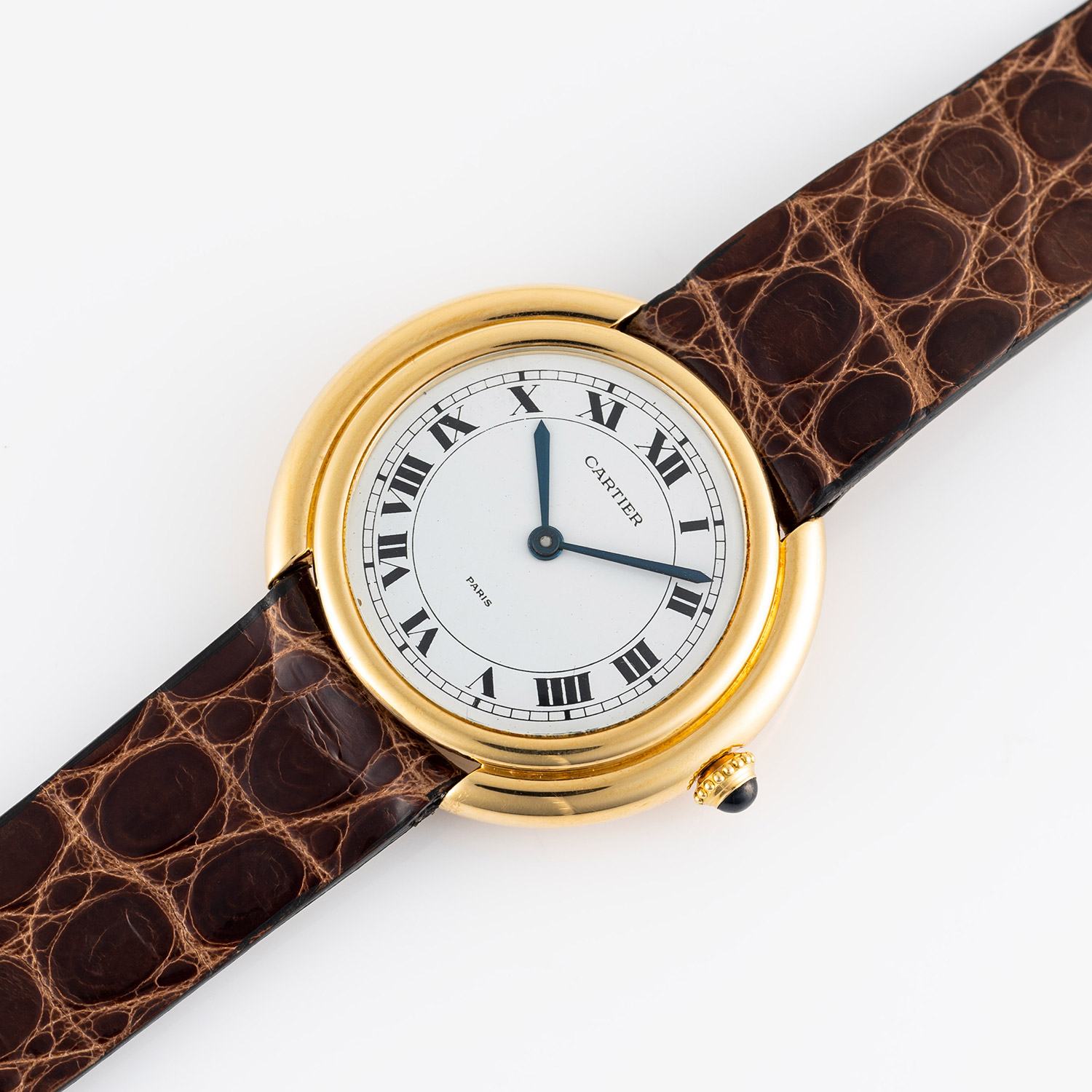 A RARE GENTLEMAN'S SIZE 18K SOLID GOLD CARTIER PARIS VENDOME AUTOMATIC WRIST WATCH CIRCA 1970s, REF. - Image 4 of 9