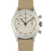 A RARE GENTLEMAN'S SIZE GALLET 24 HOUR CHRONOGRAPH WRIST WATCH CIRCA 1960s Movement: 17J, manual