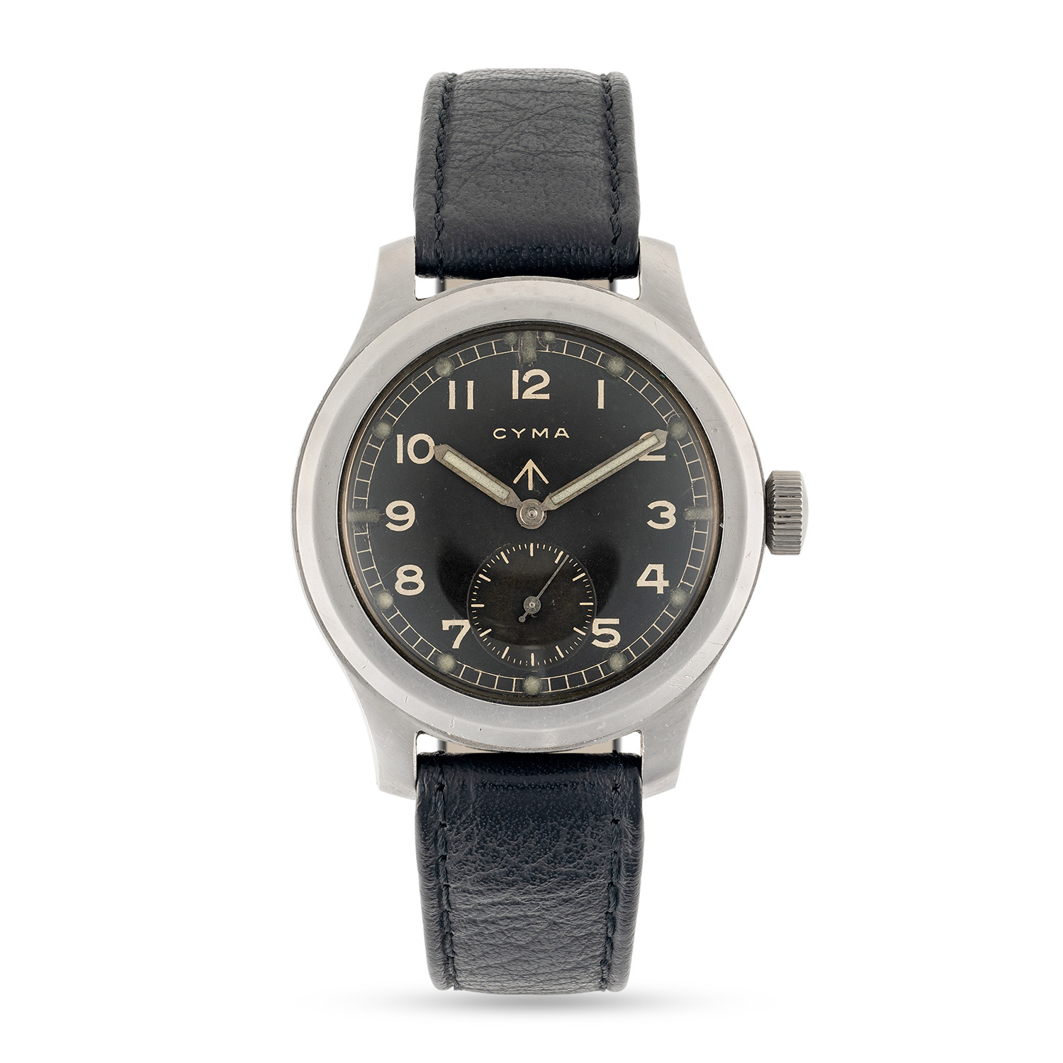 A GENTLEMAN'S STAINLESS STEEL BRITISH MILITARY CYMA W.W.W. WRIST WATCH CIRCA 1945, PART OF THE " - Image 2 of 8