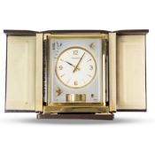 A RARE JAEGER LECOULTRE MARINA ATMOS DESK CLOCK CIRCA 1960s, WITH LUCITE PANELS DEPICTING MARINE