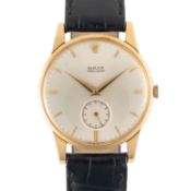 A GENTLEMAN'S SIZE 18K SOLID GOLD ROLEX PRECISION WRIST WATCH CIRCA 1960s, REF. 9726 Movement: