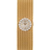 A FINE LADIES 18K SOLID GOLD & DIAMOND ROLEX PRECISION COCKTAIL BRACELET WATCH CIRCA 1960s Movement: