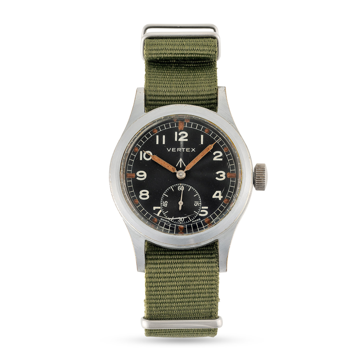 A GENTLEMAN'S BRITISH MILITARY VERTEX W.W.W. WRIST WATCH CIRCA 1945, PART OF THE "DIRTY DOZEN" - Image 2 of 10
