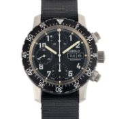 A GENTLEMAN'S SIZE STAINLESS STEEL KOBOLD AUTOMATIC DAY DATE CHRONOGRAPH WRIST WATCH CIRCA 1990s,