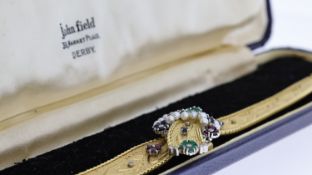18CT CONCEALED JEWELLED LADIES W OF S WRISTWATCH WITH BOX