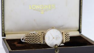 9CT VINTAGE LONGINES WRISTWATCH WITH BOX