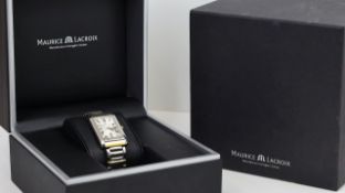 MAURICE LACROIX REF 89746 W/BOX, approx 25mm white dial with Roman Numeral hour markers, date