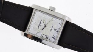 RAYMOND WEIL GENEVE AUTOMATIC DON GIOVANNI REF 2872, approx 34mm silver dial, Roman Numeral hour