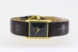 VINTAGE RAYMOND WEIL TANK MECHANICAL WRISTWATCH REFERENCE 671, Approx 23mm gold plated case with