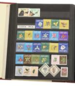 Stamps, Eight albums of modern fauna and flowers,