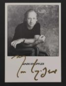 Dire Straits: Mark Knopfler autograph on promo card,