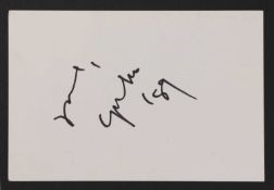 Yoko Ono: autograph on white card,