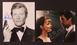 AUTOGRAPH PHOTOS & FLYERS - JAMES BOND,