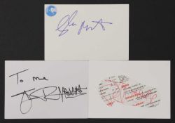 The Sex Pistols: three autographs on white card,