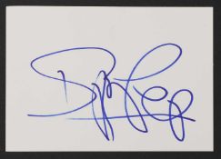 Iggy Pop: autograph on white card,