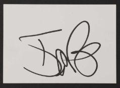 Iggy Pop: autograph on white card,