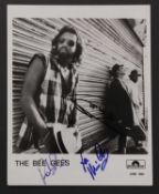 The Bee Gees: autographs on promo card,