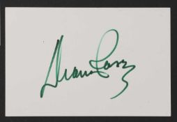 Diana Ross: autograph on white card,