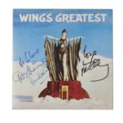 PAUL AND LINDA MCCARTNEY & DENNY LAINE SIGNED VINYL ALBUM: