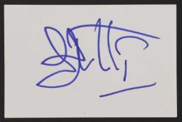 Iggy Pop: autograph on white card,