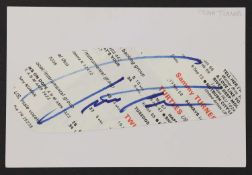 Tina Turner: autograph on white card,
