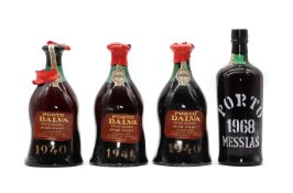 Porto Dalva, House Reserve, 1940 (3) together with Porto Messias, Vintage Port, 1968 (1)