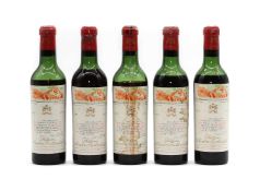 Chateau Mouton-Rothschild, Pauillac, 1963 (5 half bottles)