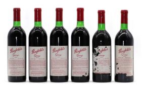 Penfolds, Grange, 1981 to 1986, one bottle of each (6 in total, OWC)