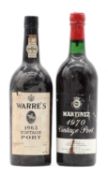Warres, Vintage Port, 1963 (1) together with Martinez, Vintage Port, 1970 (1)