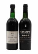 Warre, Vintage Port, 1963 (1), together with Croft, Vintage Port, 1963 (1)