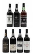 A selection of Vintage Port and Madeira to include Dow's, 1977 and six various others