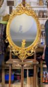 A Victorian giltwood girandole,