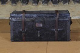 A leather travel case,