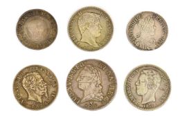 Selection of European Silver Coins; 6 coins, comprising: France, Ecu 1771, Rouen Mint (KM#512.3),