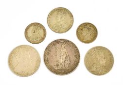British Trade Dollar, 1901c, Very Fine; together with, Straits Settlements, one dollar 1907, Very