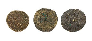 3x Anglo-Saxon Stycas, Northumbria, comprising; Eanred (810-841), AE styca, (0.84g), moneyer