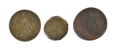 3 x Ptolemaic Kings of Egypt Coins, comprising: (2x) Ptolemy IV Philpator (221-201BC), AE40 and