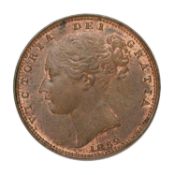Victoria, Farthing 1852, (S.3950); About Uncirculated with much original colour; low mintage year