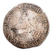 Scotland, James VI, Thirty Shillings, (14.31g) mm. thistle-head, English arms in first and fourth