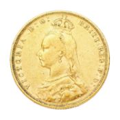 Victoria, Sovereign 1888M, Melbourne Mint obv. Jubilee head left, rev. Pistrucci; Fine