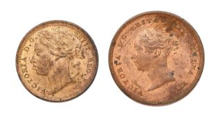 Victoria, Half Farthing 1847,(S.3951); About Uncirculated with near full lustre; together with