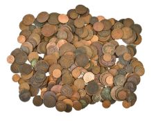 Mixed World Copper and Bronze Coins; predominantly 18th, 19th and 20th century with a few earlier