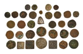 34x Hammered Ancient and Medieval Asian Coins, including coins from. Bactria, Indo-Sassanian