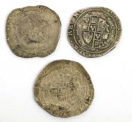 3x Charles I, Halfcrowns, comprising; type 3a, under Parliament, mintmark (P) (S.2778), irregular