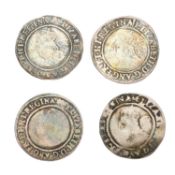 4x Elizabeth I, Sixpences; comprising: 1563, 2.82g mm. pheon, (S.2561), Fine; 1566, 2.87g, mm.