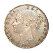 Victoria, Crown 1845, cinquefoil stops, (S.3882); edge knock at 10 o’clock, some small scratches
