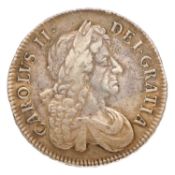 Charles II, Crown 1679, T.PRIMO, fourth bust, stop after HIB, (Bull 405, ESC 57, S.3359), some