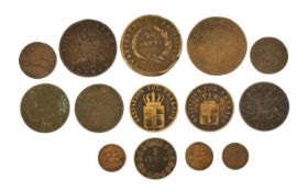 Assorted Greek and Ionian Islands Coinage; 14 coins comprising; Greek Republic 'Phoenix', 20 lepta