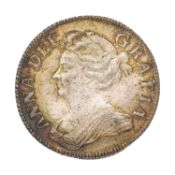 Anne, Shilling 1708, third bust, plain below and plain in angles (Bull 1399, ESC 1147, S. 3610);